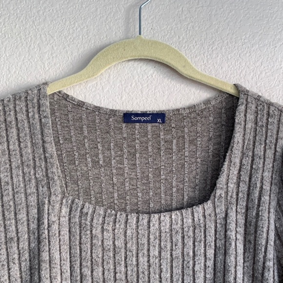 ModCloth Soft Sweater Long Sleeve Dress Tiered Skirt Mini XL - Picture 3 of 5